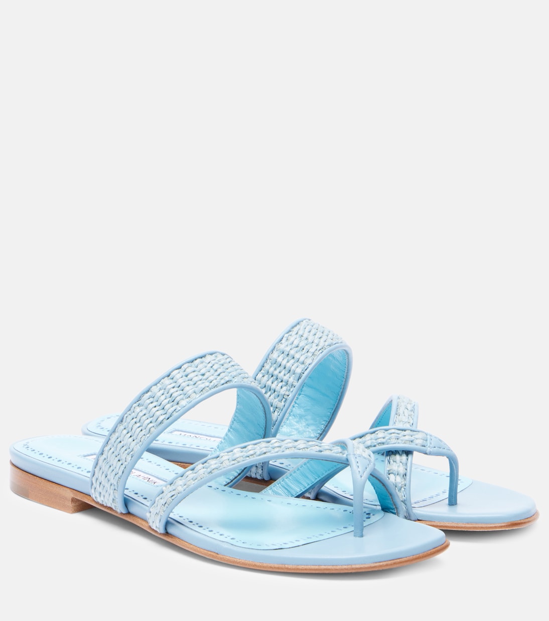 Susara raffia thong sandals  | Manolo Blahnik