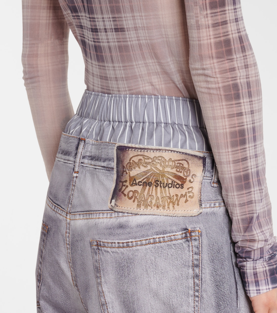 Pantaloni in popeline di cotone con stampa | Acne Studios