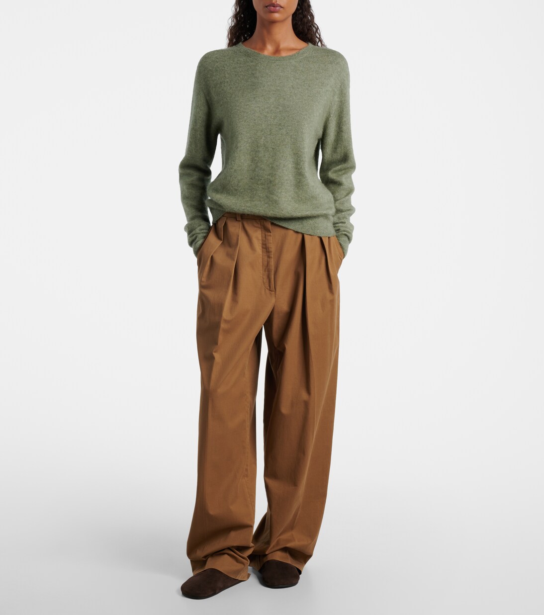 Igor cotton and cashmere wide-leg pants | The Row