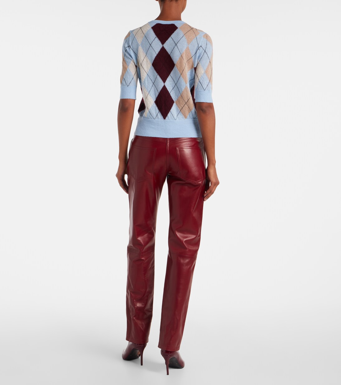 Anders argyle cashmere and mohair top | Khaite