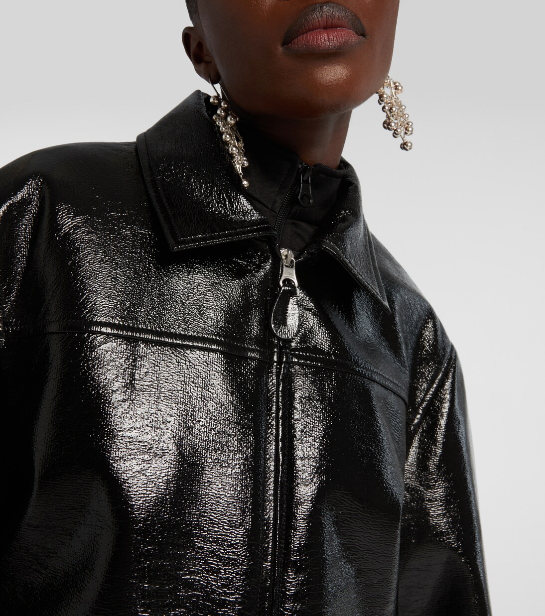 Coated cotton-blend jacket | Courrèges