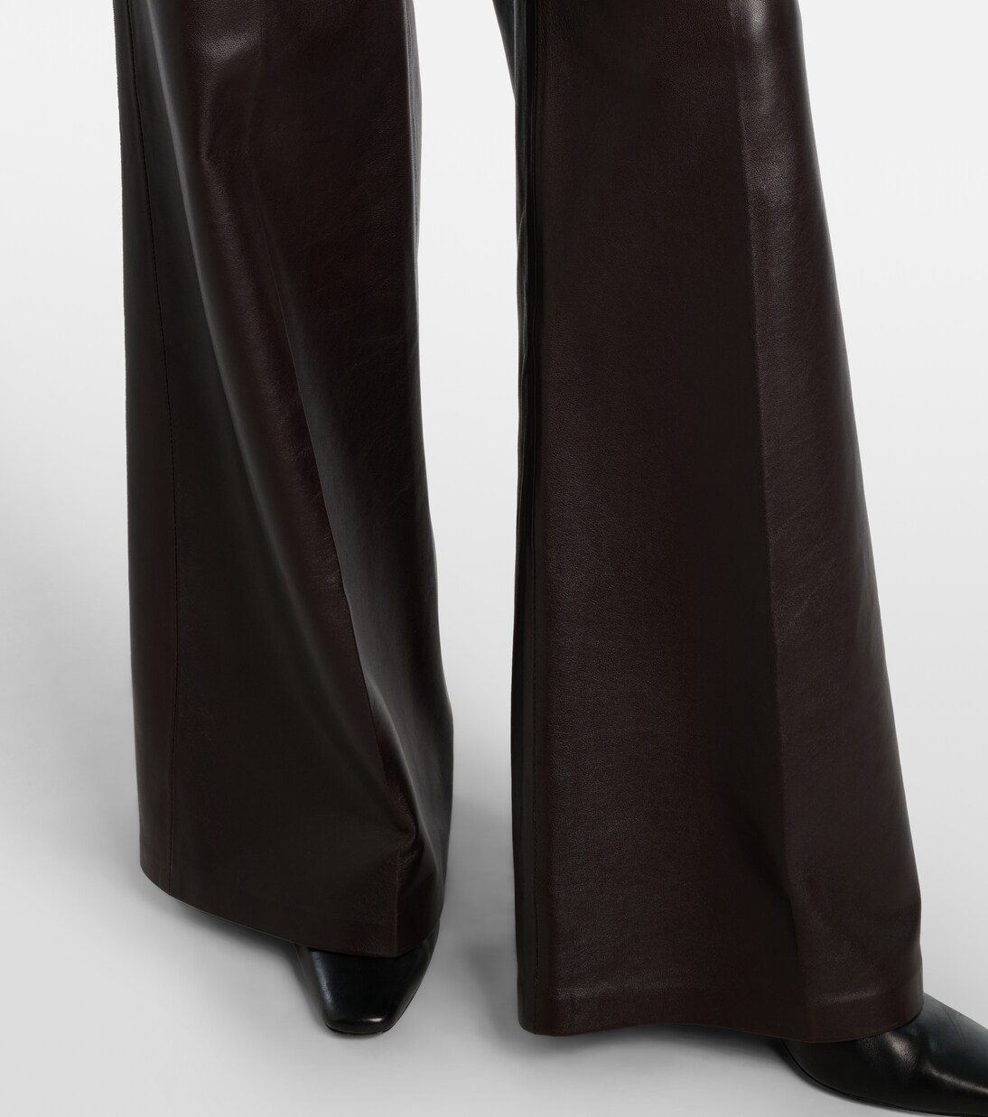 Pantalon évasé à taille haute en cuir | Dorothee Schumacher