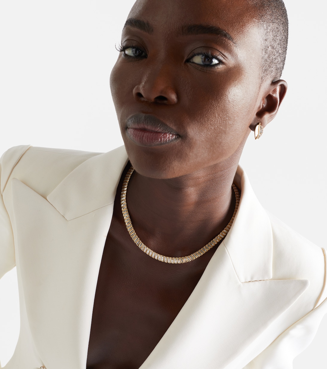 Zoe 18kt gold choker with diamonds | Anita Ko