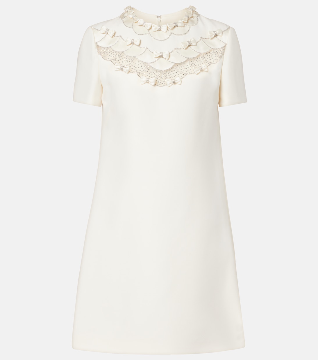 Crepe Couture bow-detail embellished minidress | Valentino