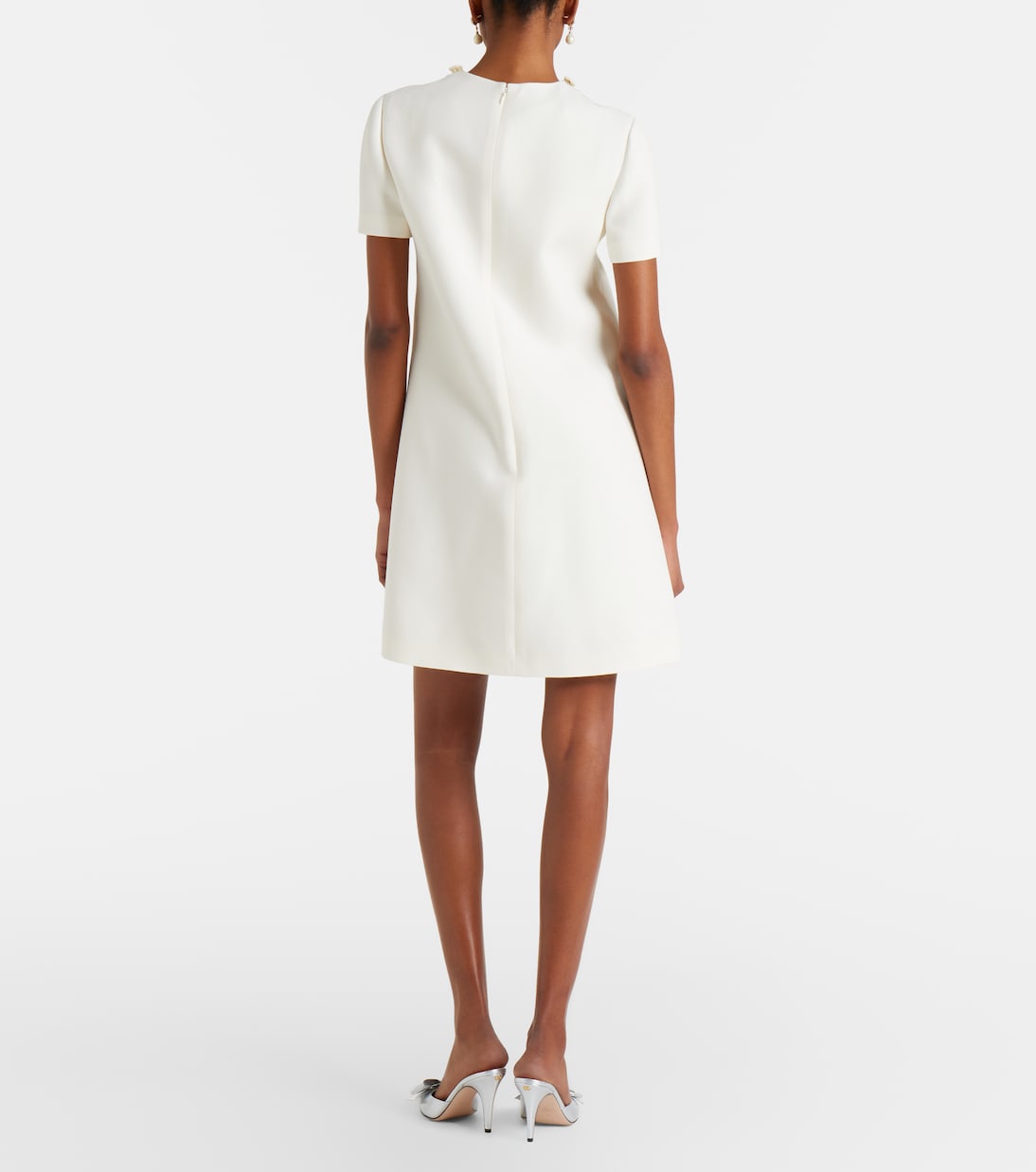 Crepe Couture bow-detail embellished minidress | Valentino