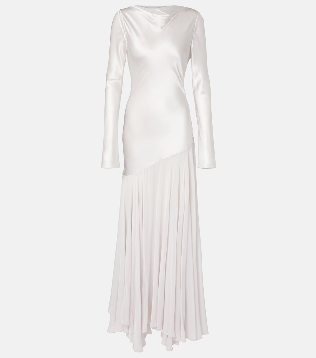 Cordelia silk satin and chiffon maxi dress | Tove