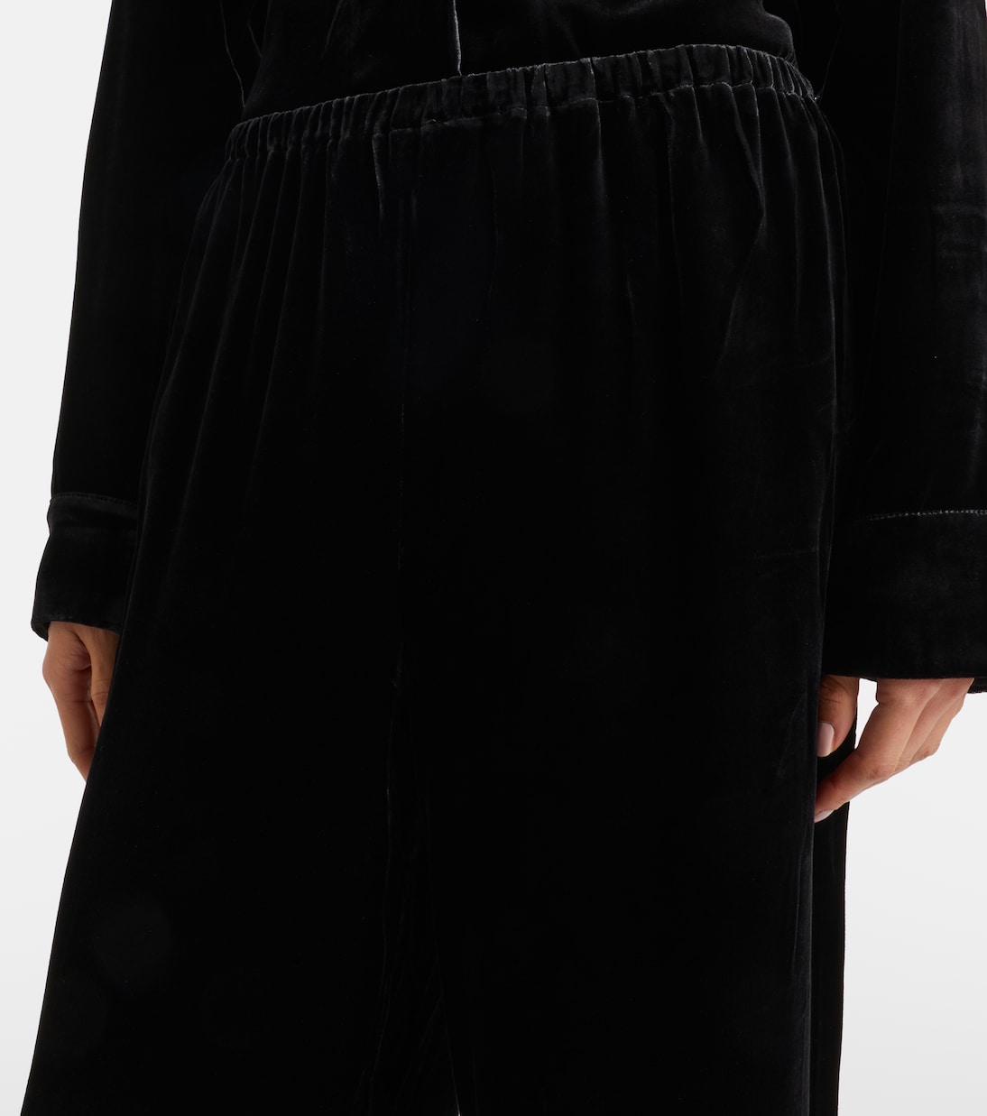 Austin velvet wide-leg pants | Asceno