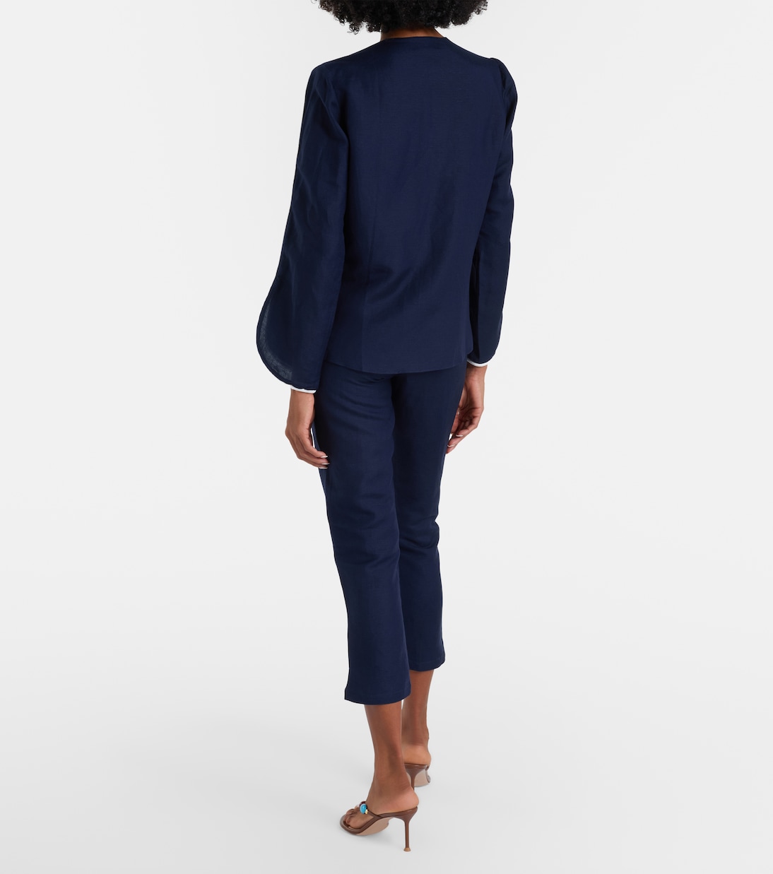 Linen-blend capri pants | Adriana Degreas