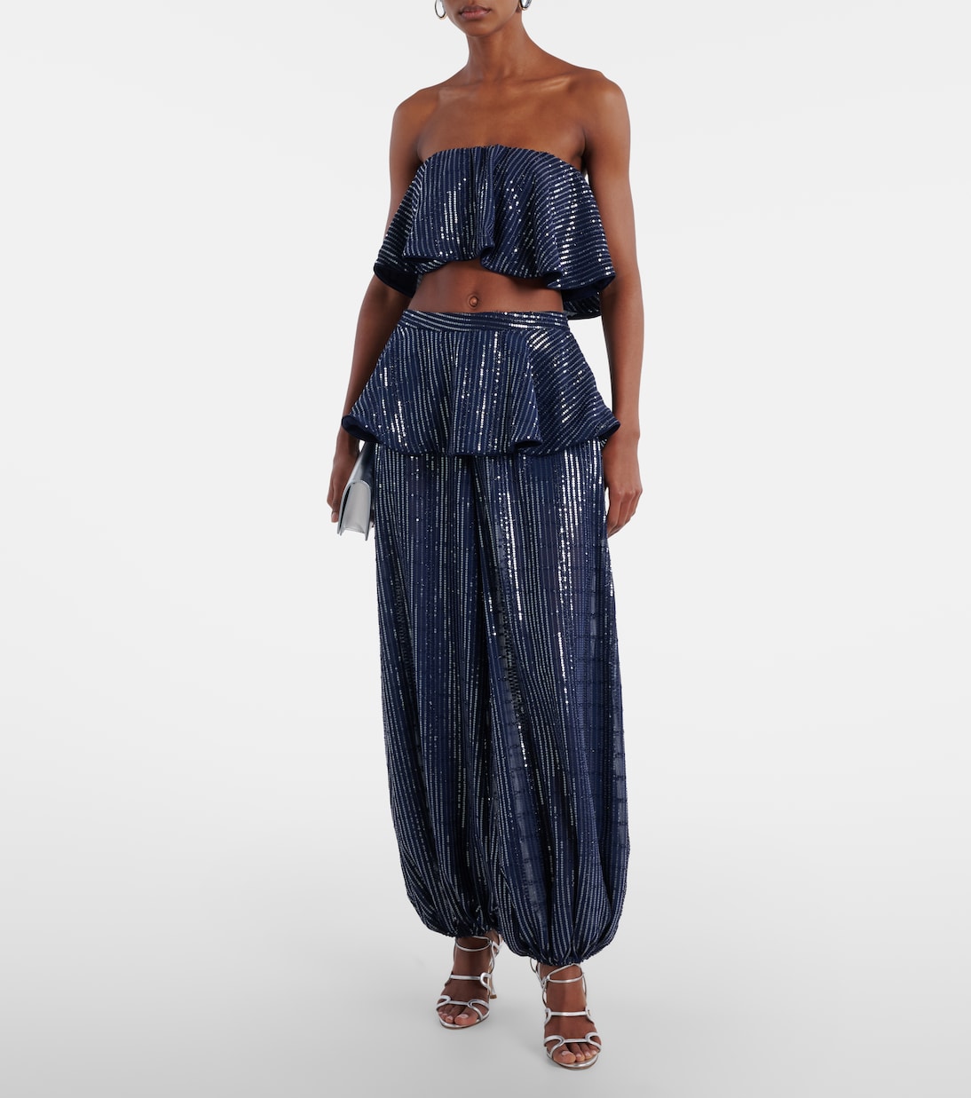 Cropped-Top mit Pailletten | Adriana Degreas