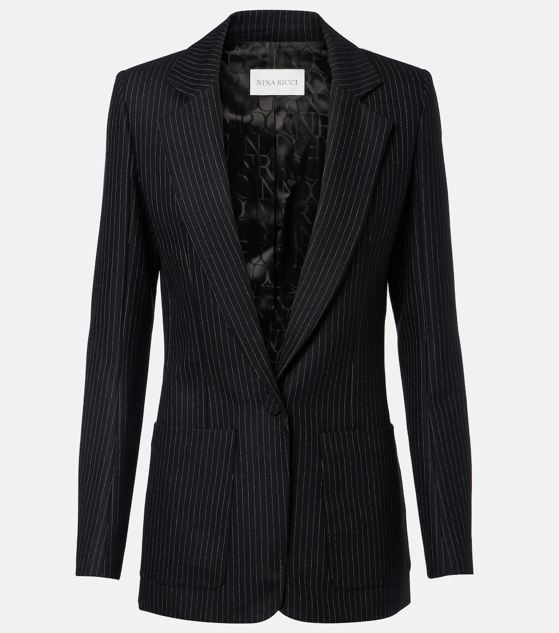 Pinstripe wool-blend blazer | Nina Ricci