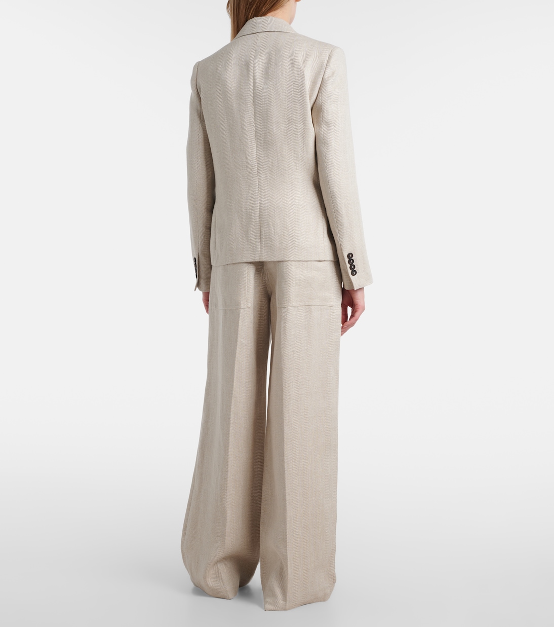 Pantalones anchos de lino y algodón | Brunello Cucinelli