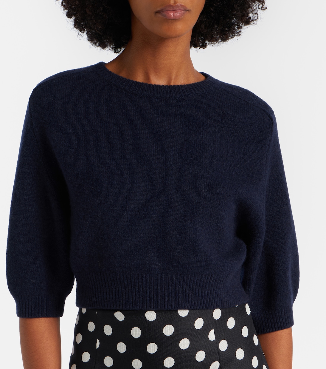 Lorelai cropped wool and cashmere sweater | Khaite