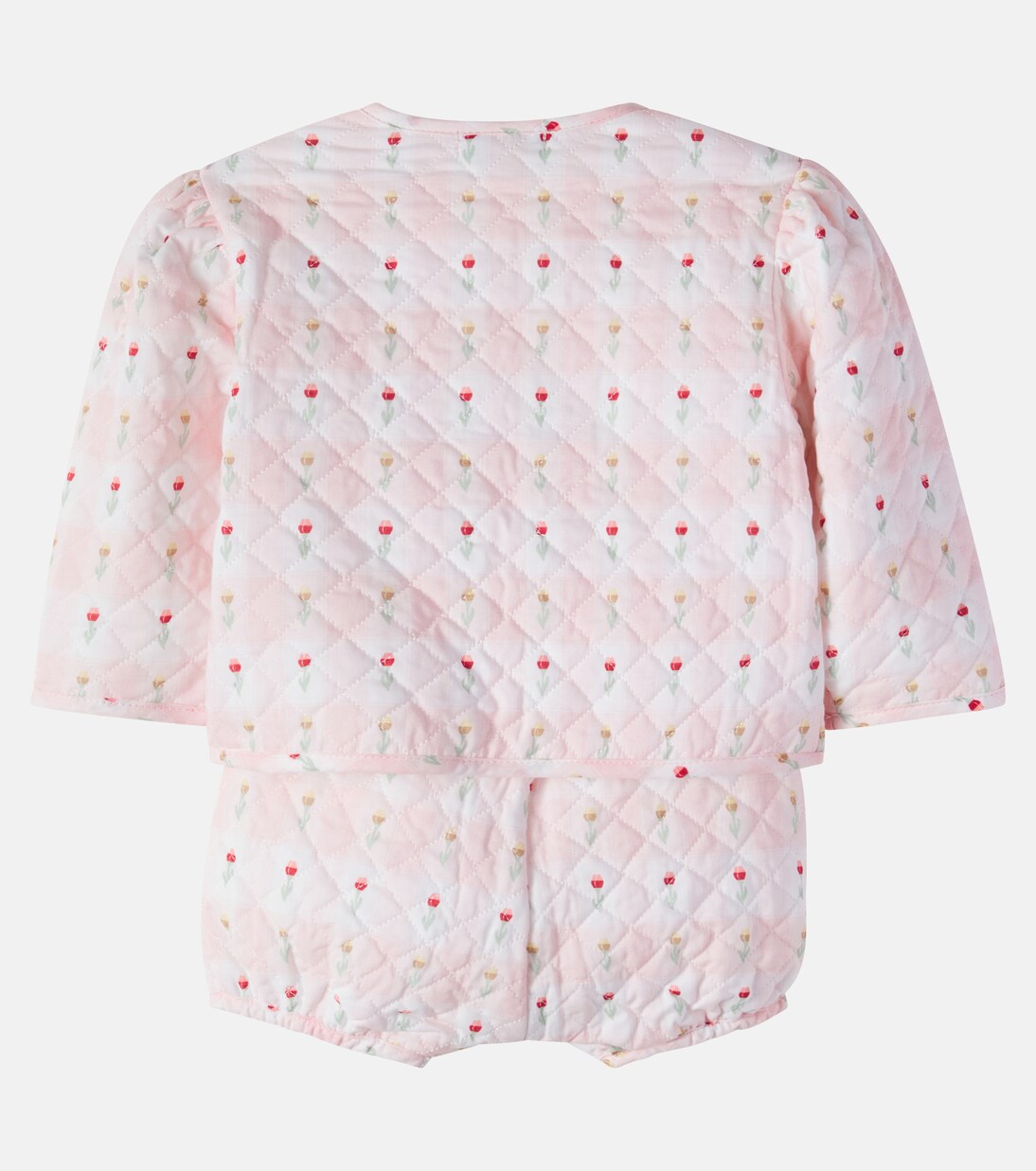 Baby floral quilted jacket and shorts set | Bebe Organic