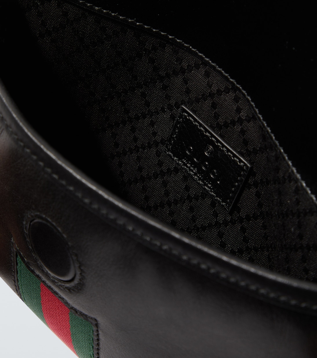 Web Trademark Small leather belt bag | Gucci