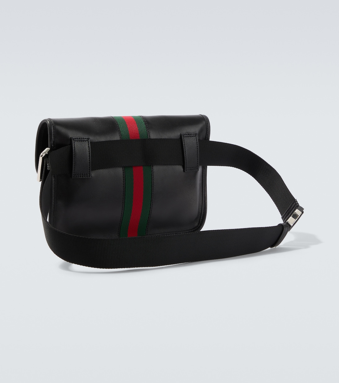 Web Trademark Small leather belt bag | Gucci
