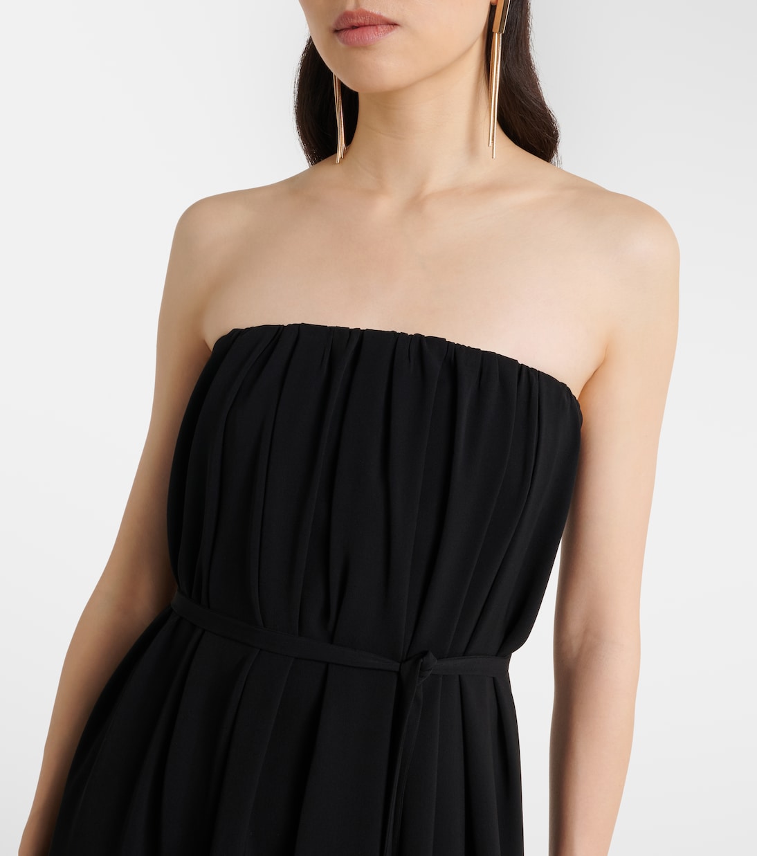 Elegante Sax crêpe strapless gown | Max Mara