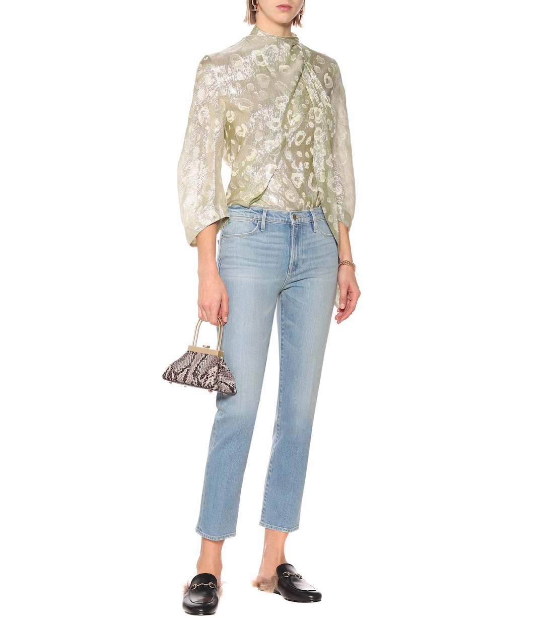 Jeans Le High Straight de tiro alto | Frame