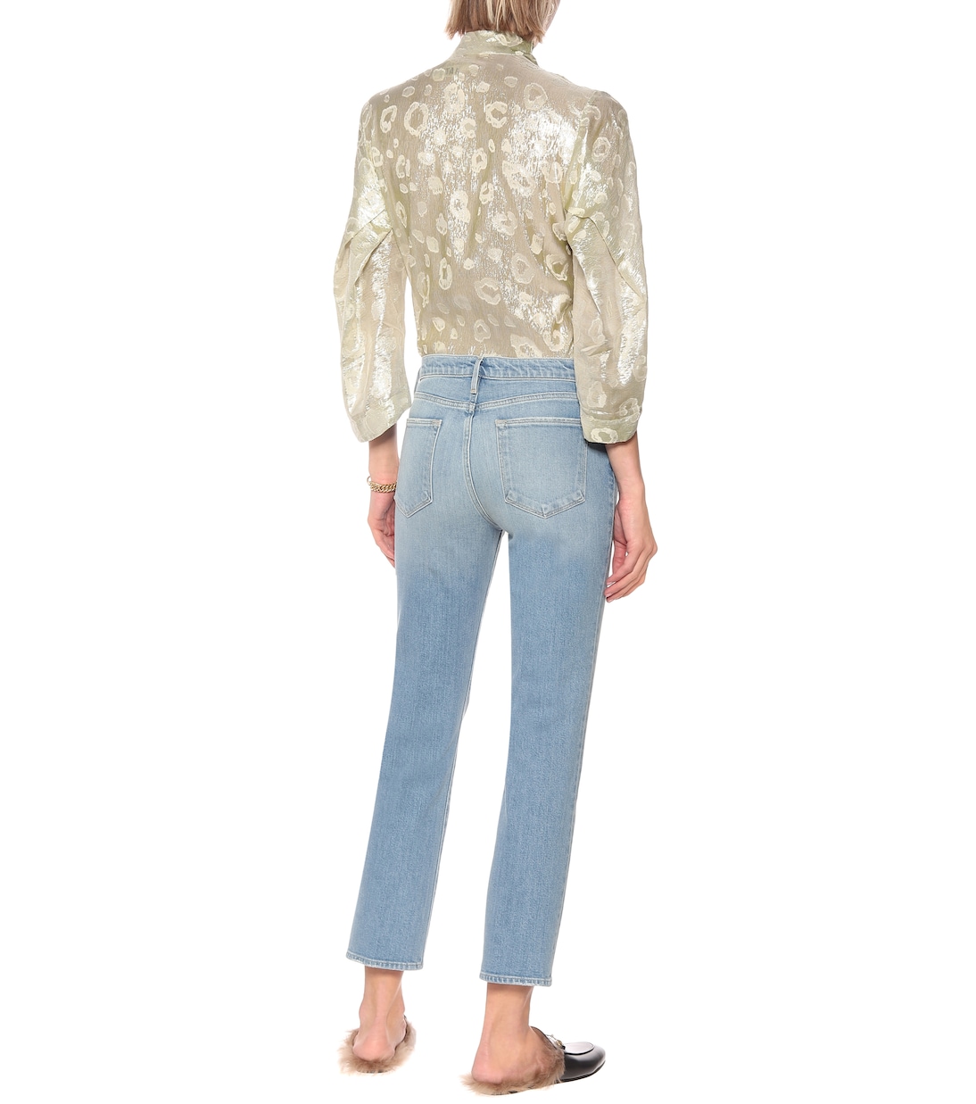 Jeans Le High Straight de tiro alto | Frame