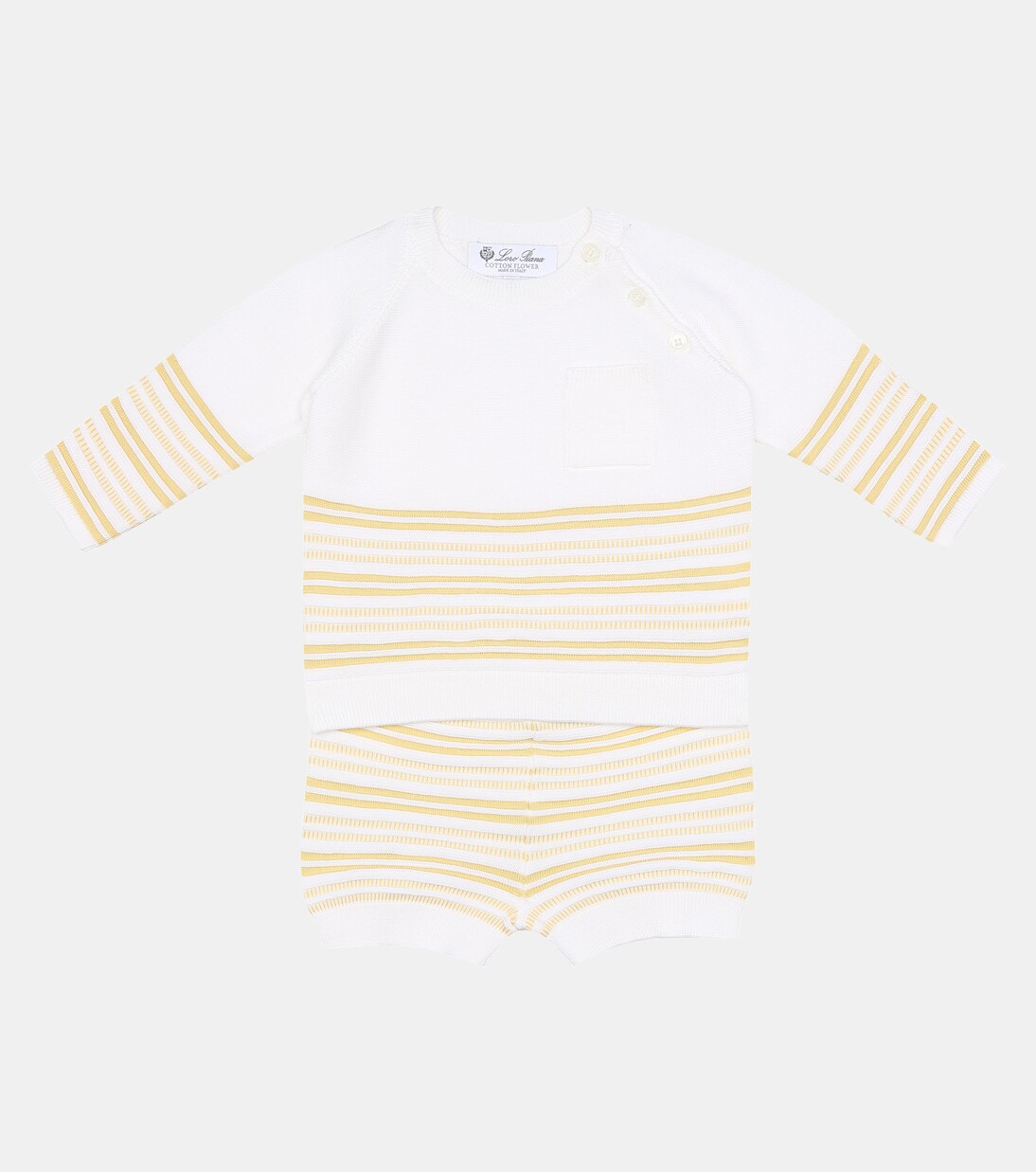 Bébé – Short Tiny rayé en coton | Loro Piana Kids