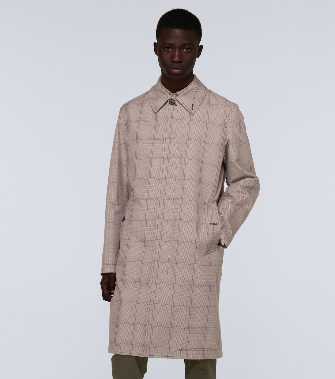 Karierter Trenchcoat | Caruso