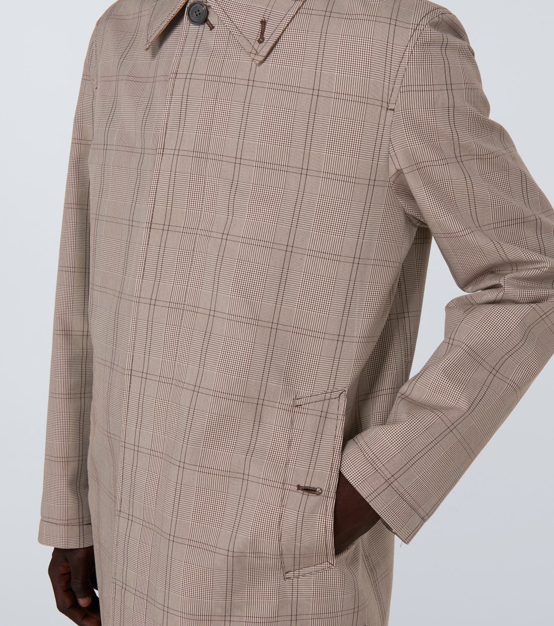 Karierter Trenchcoat | Caruso