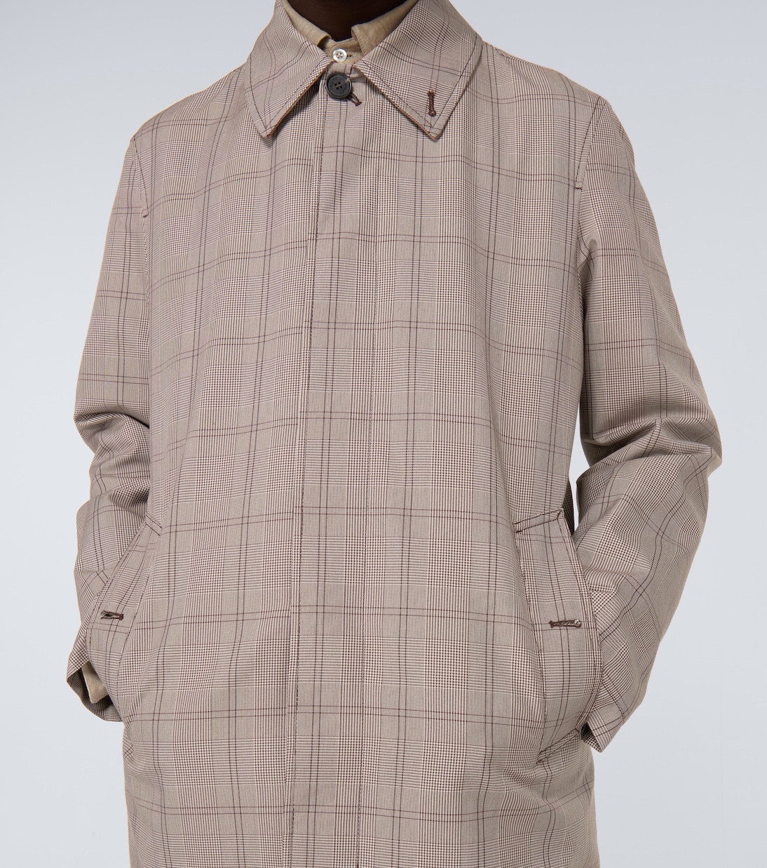Karierter Trenchcoat | Caruso