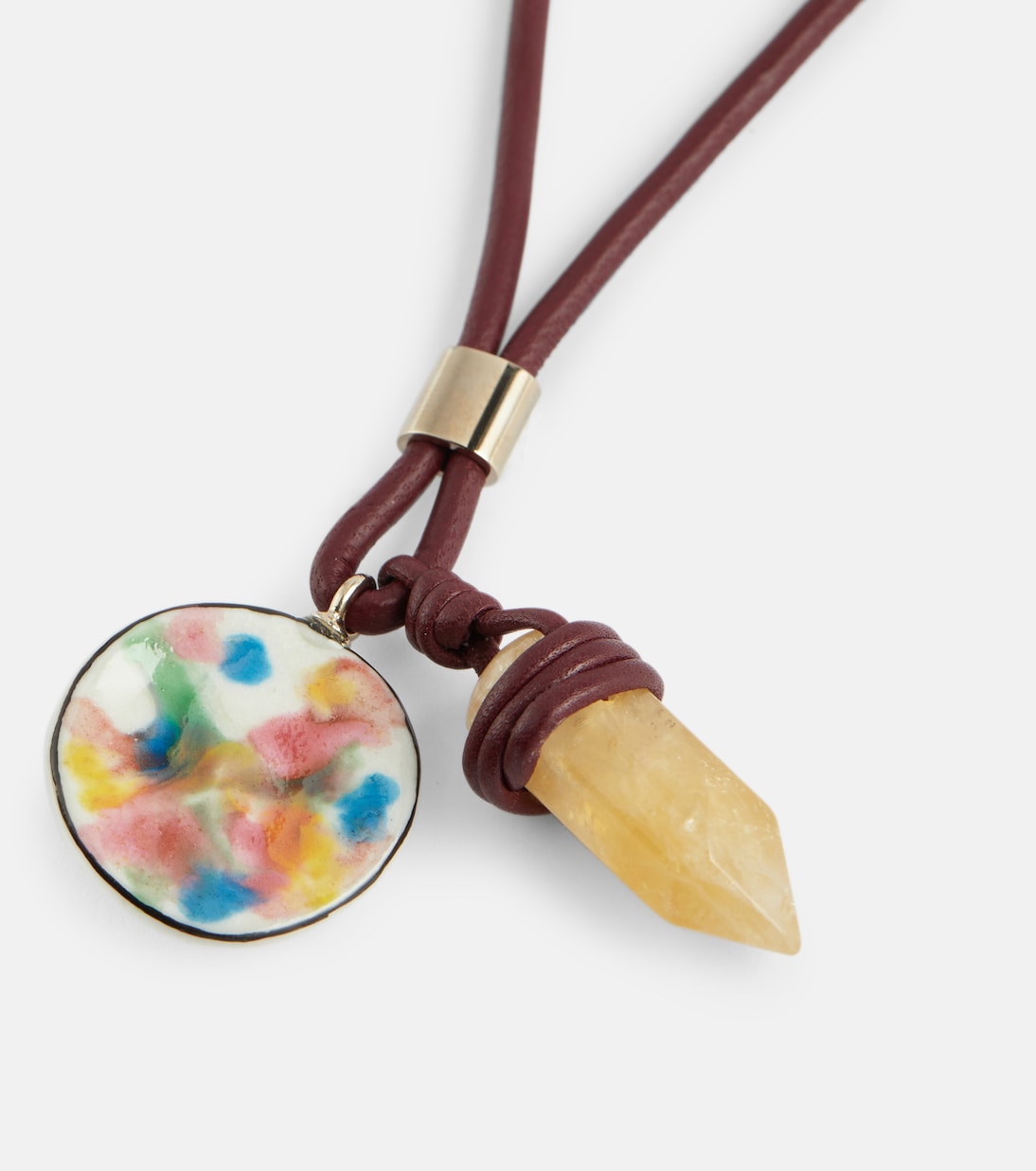 Collana Jemma in pelle e quarzo | Chloé