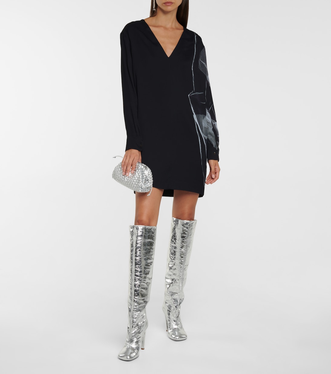 Printed crêpe minidress | Dries Van Noten