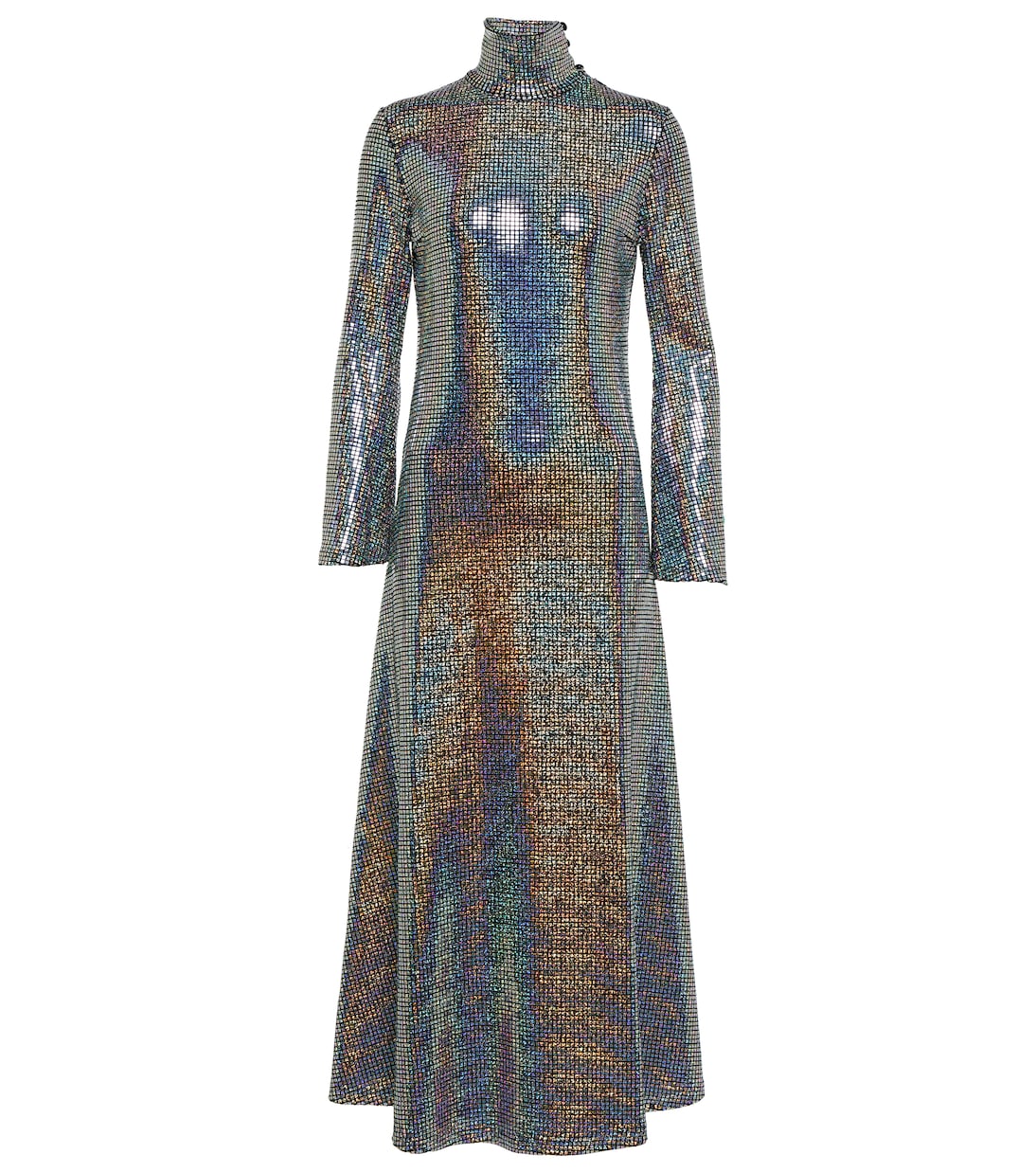 Amaliya iridescent mockneck midi dress | Dodo Bar Or