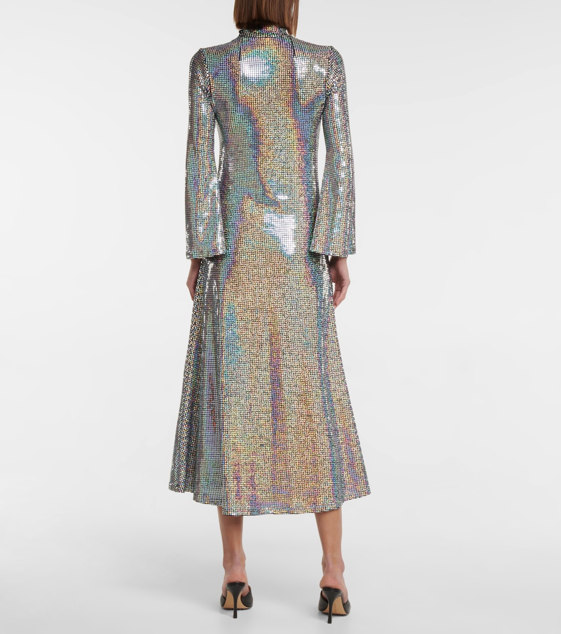 Amaliya iridescent mockneck midi dress | Dodo Bar Or
