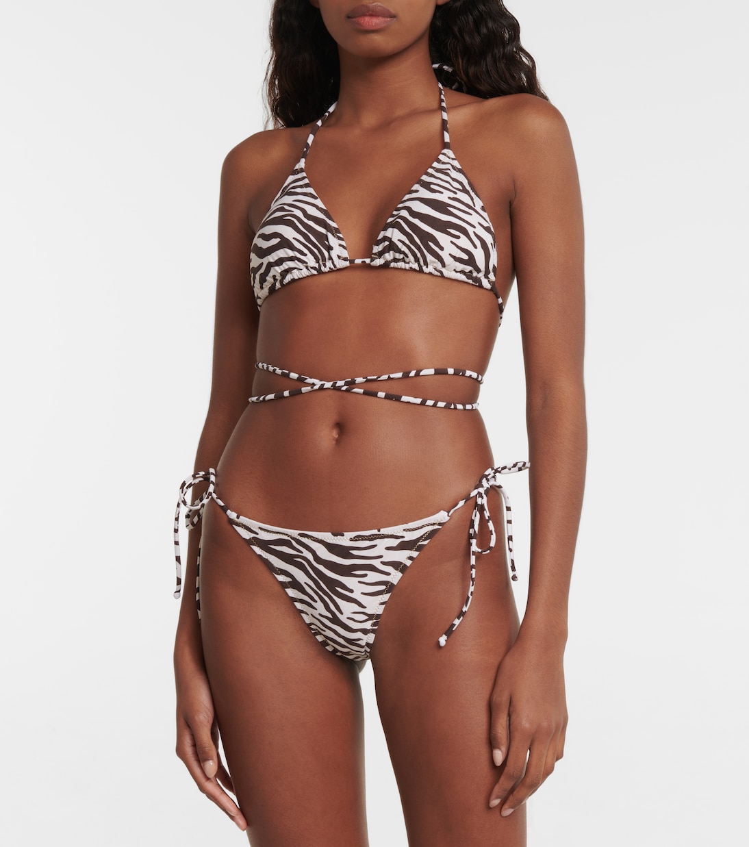 Miami zebra-print bikini bottoms | Reina Olga