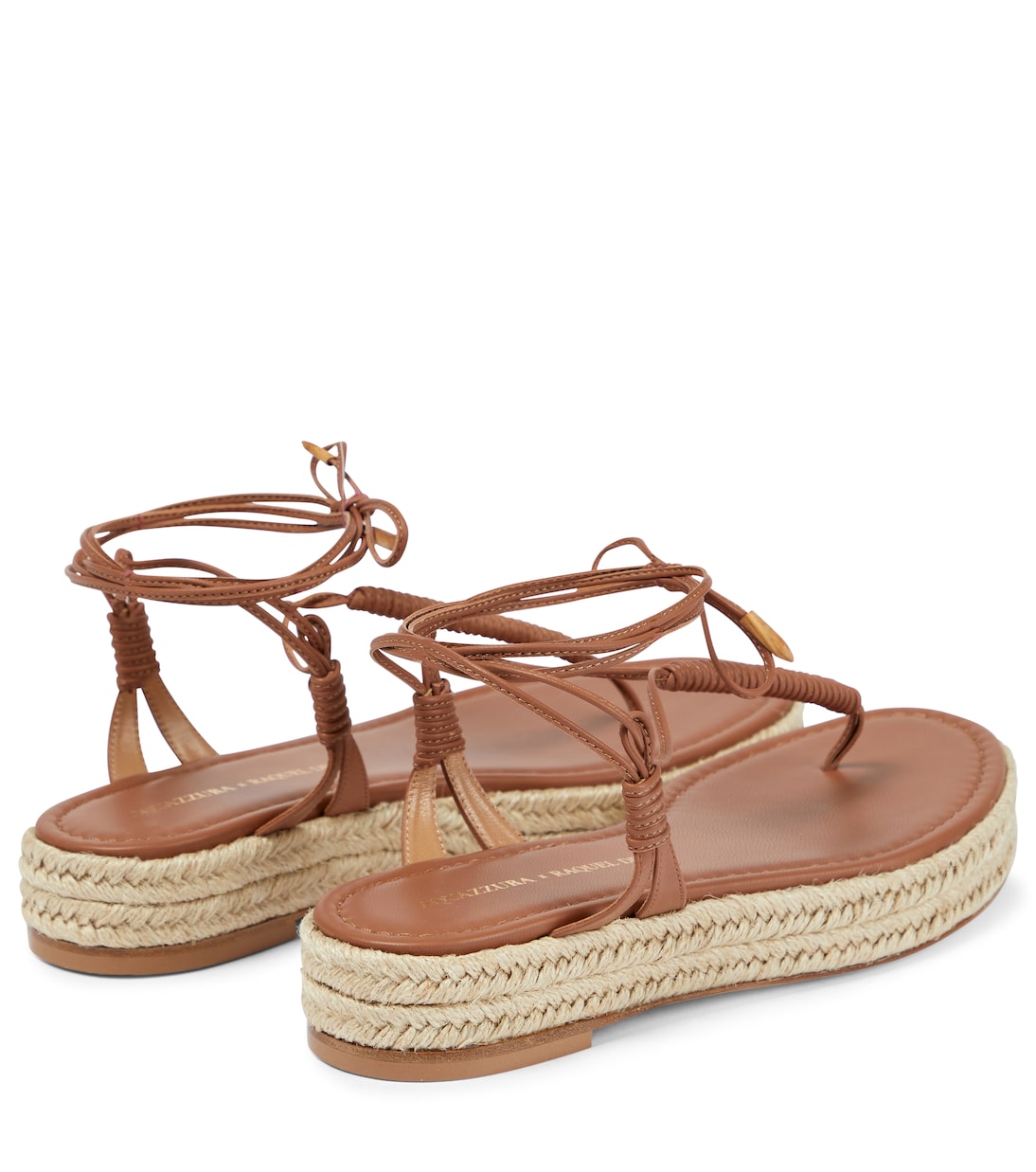 x Raquel Diniz Sole espadrille thong sandals | Aquazzura