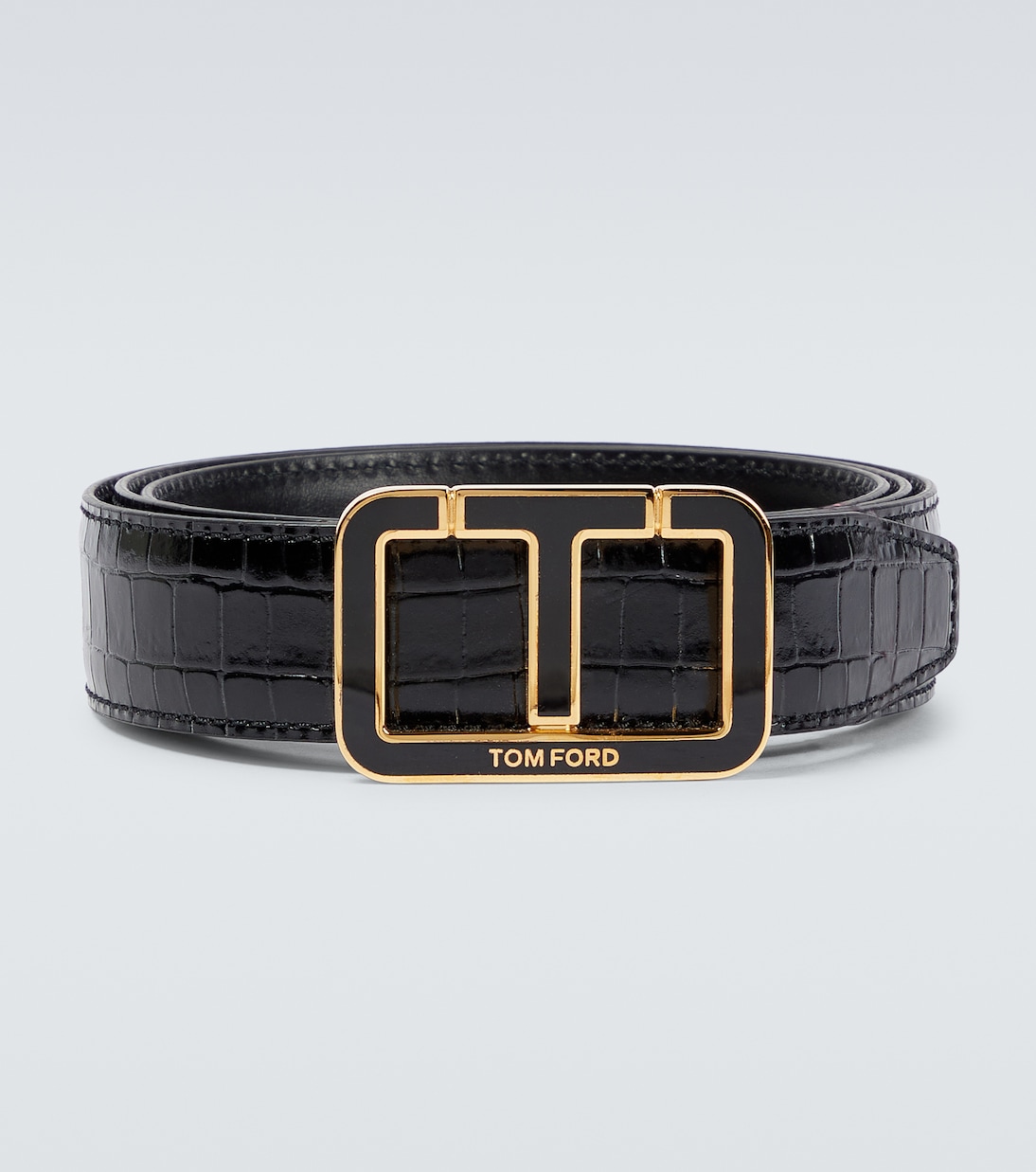 Cinturón de piel grabada con logo | Tom Ford