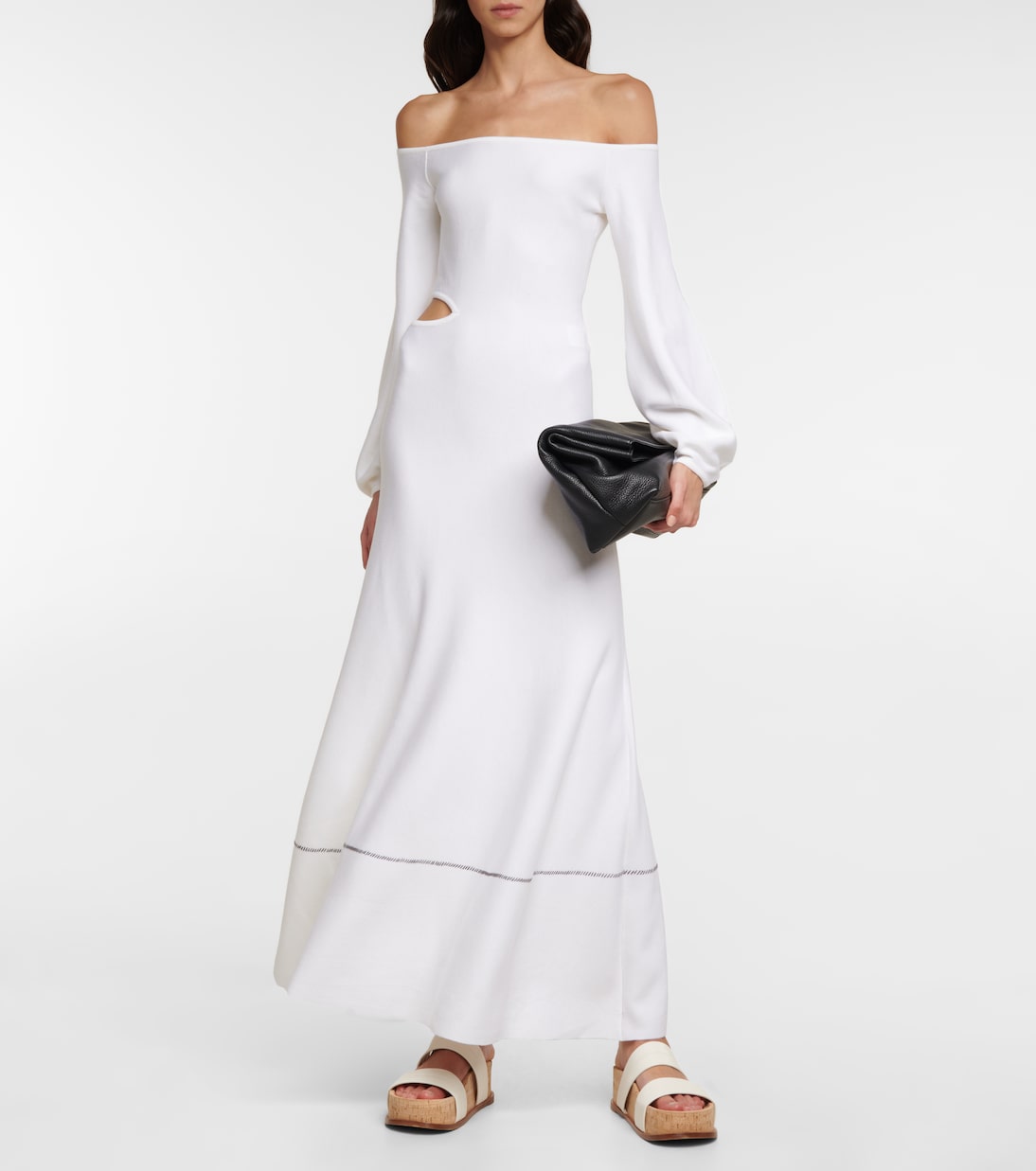 Off-Shoulder-Midikleid Oskar | Gabriela Hearst