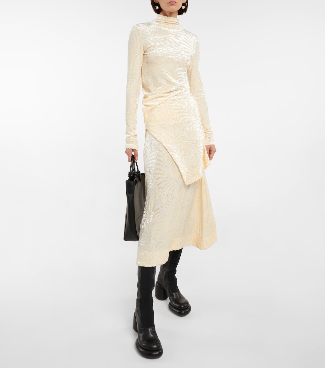 Velvet devoré minidress | Jil Sander