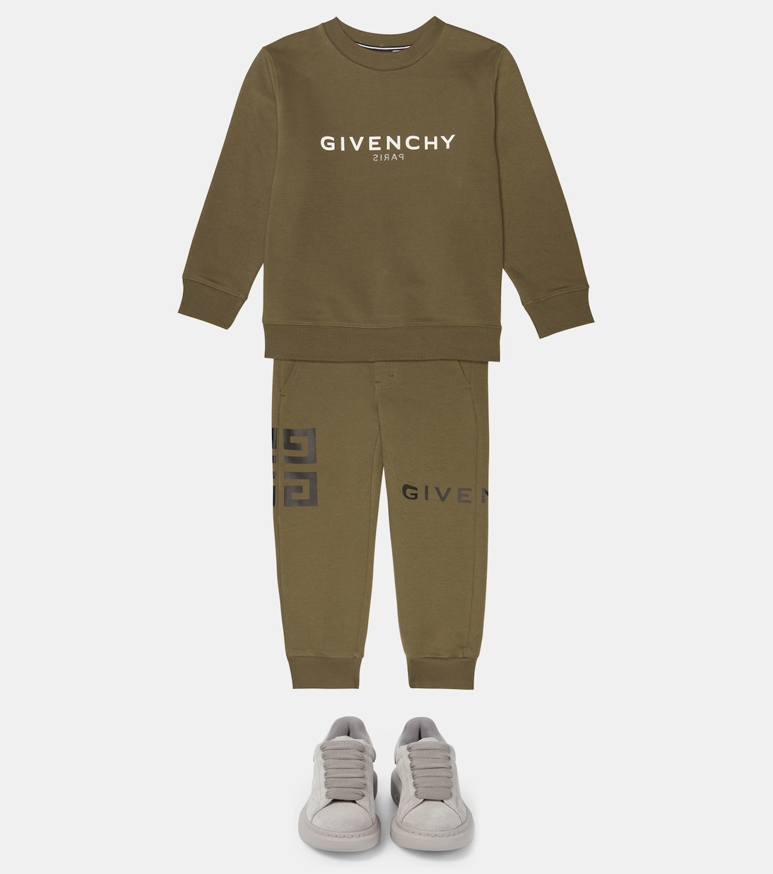 로고 코튼 블렌드 스웨트팬츠 | Givenchy Kids