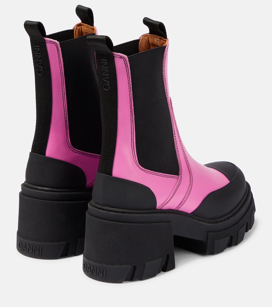 Leather Chelsea ankle boots | Ganni