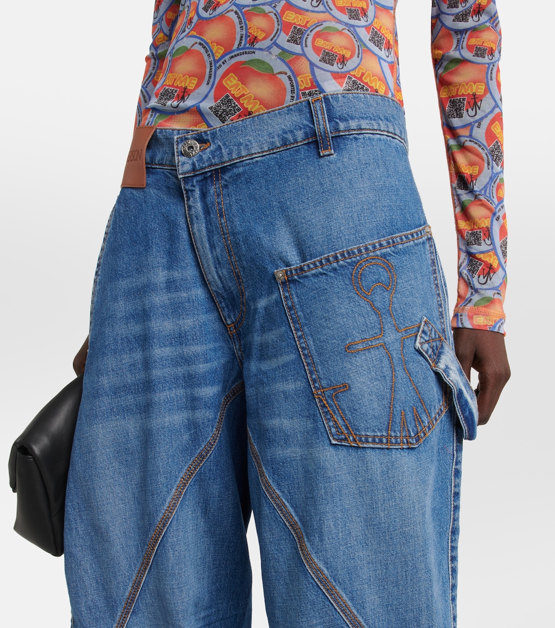 Jeans a gamba larga con ricamo | JW Anderson