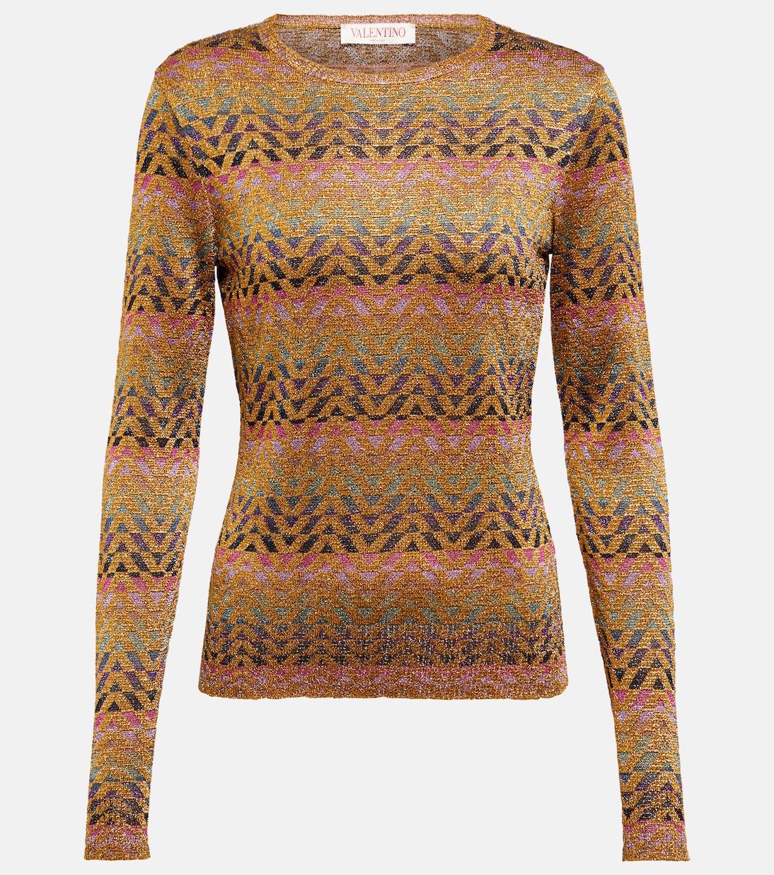 Metallic jacquard-knit sweater | Valentino