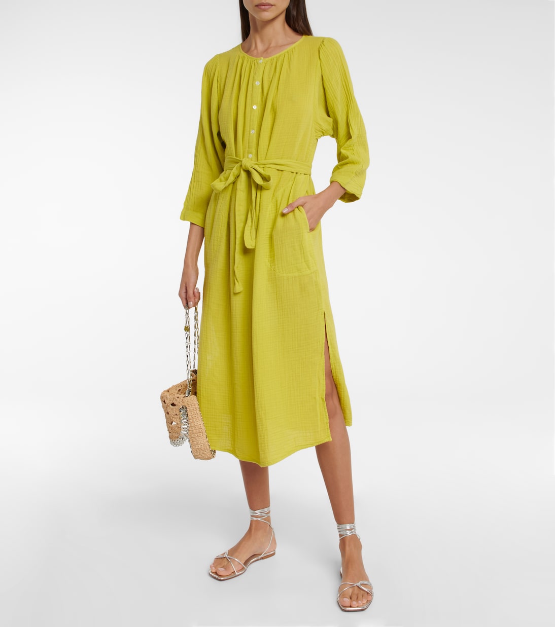 Christelle cotton kaftan midi dress | Velvet