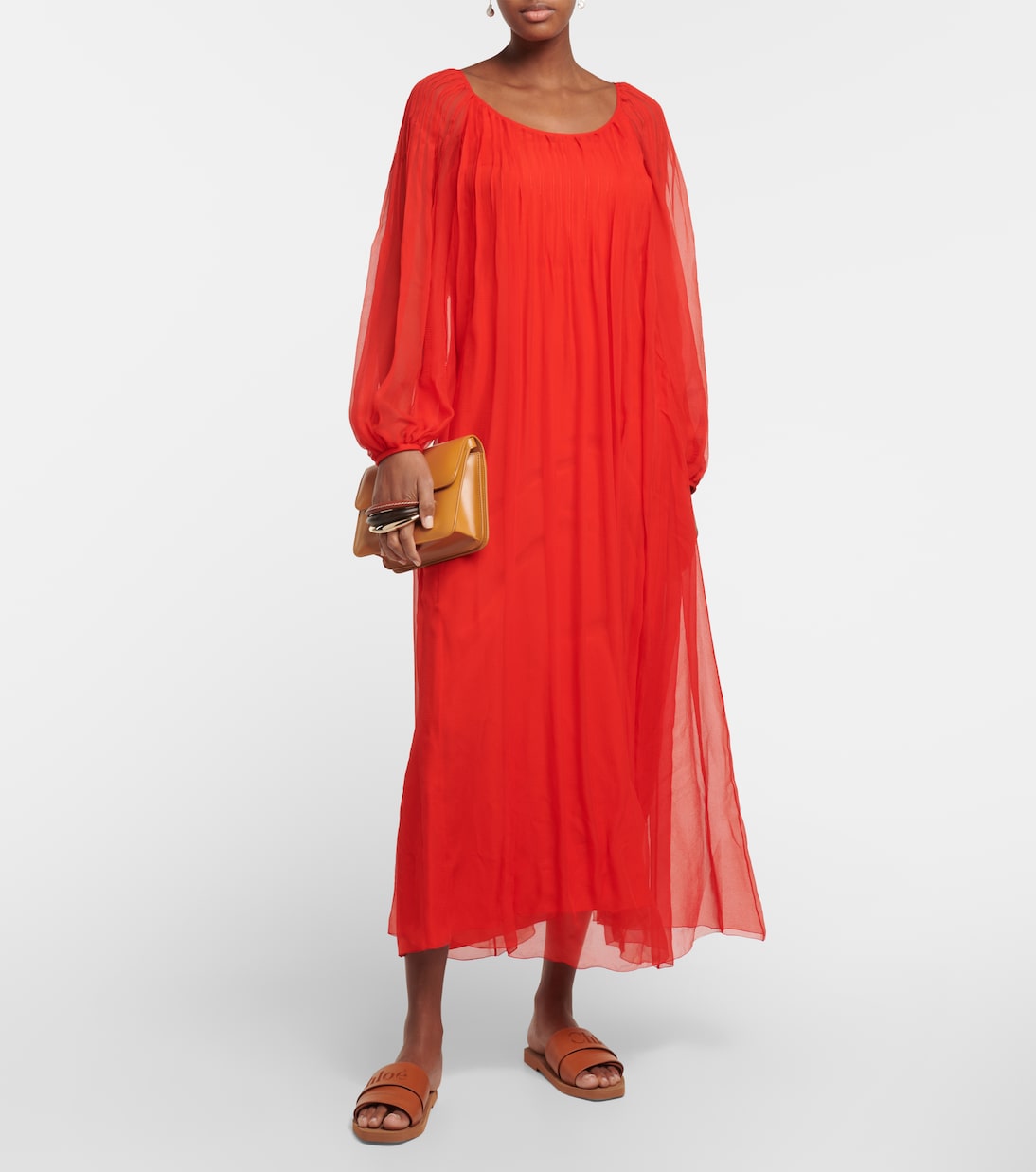 Maxikleid aus Seiden-Musselin | Chloé