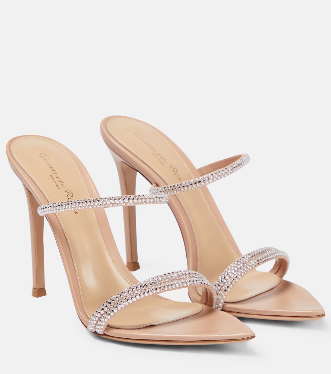 Mules de piel con adornos | Gianvito Rossi