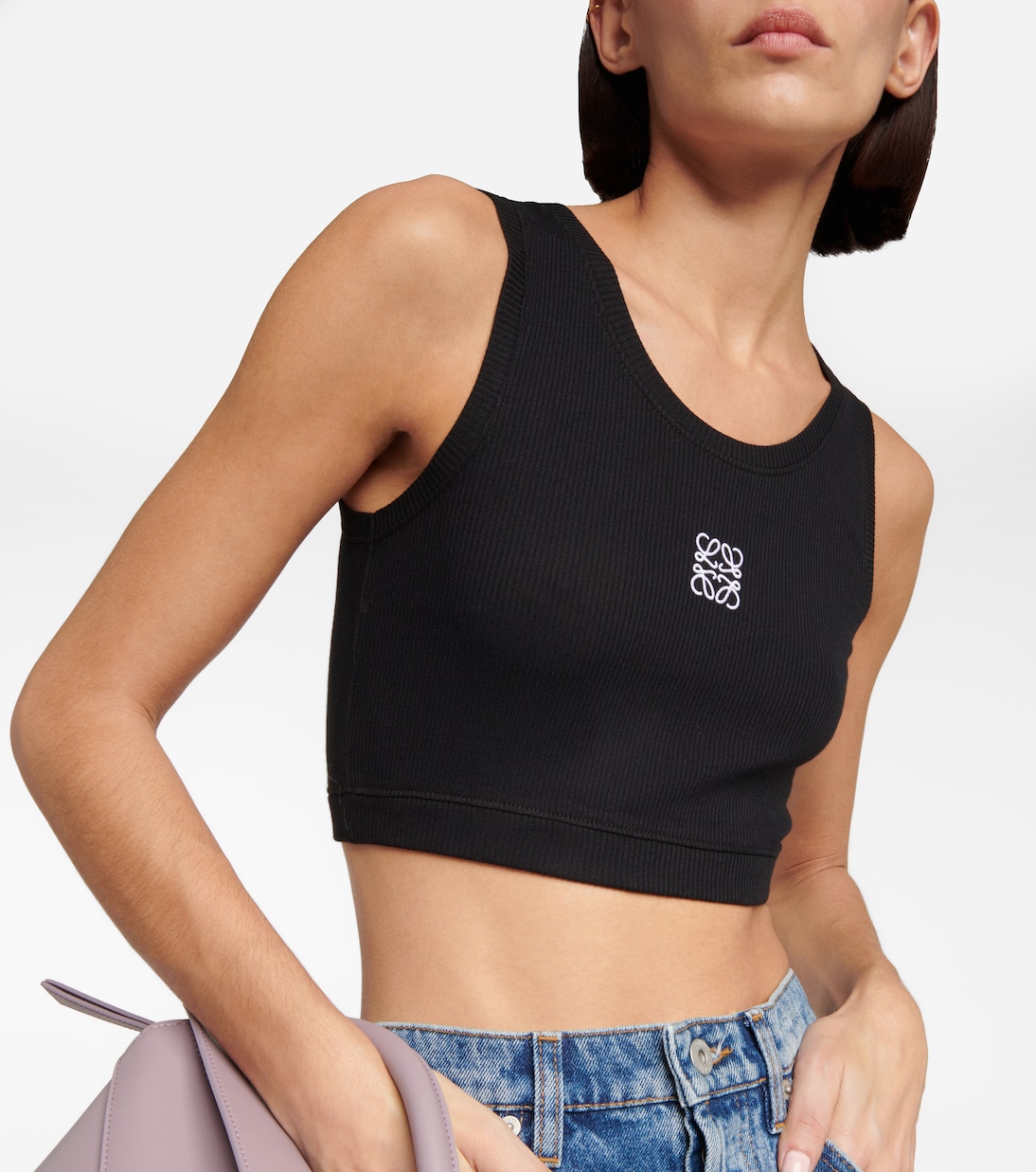 Cotton crop top tank deals