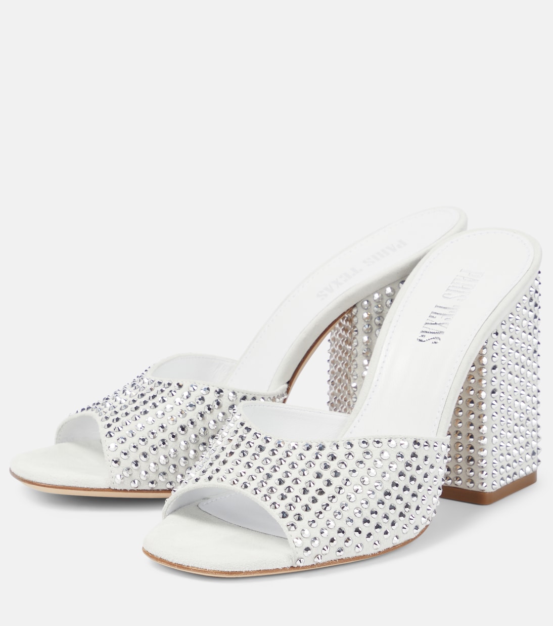 Holly Anja embellished suede mules | Paris Texas