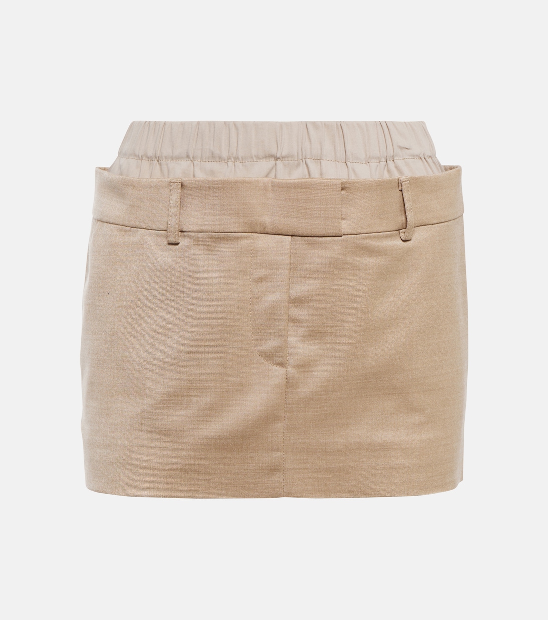 Layered wool-blend miniskirt | Aya Muse