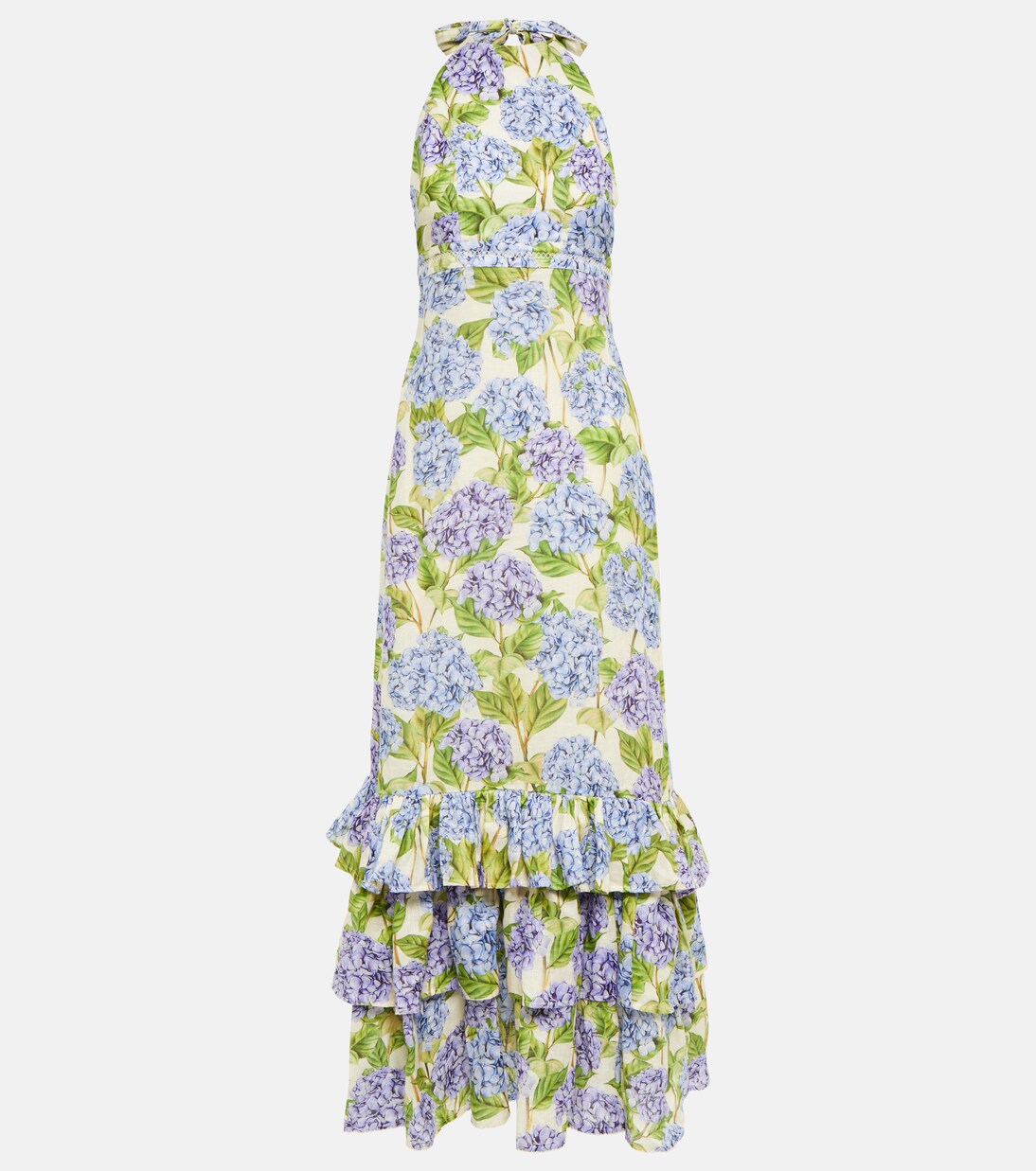 Magnolia Hortensia linen maxi dress | Agua by Agua Bendita