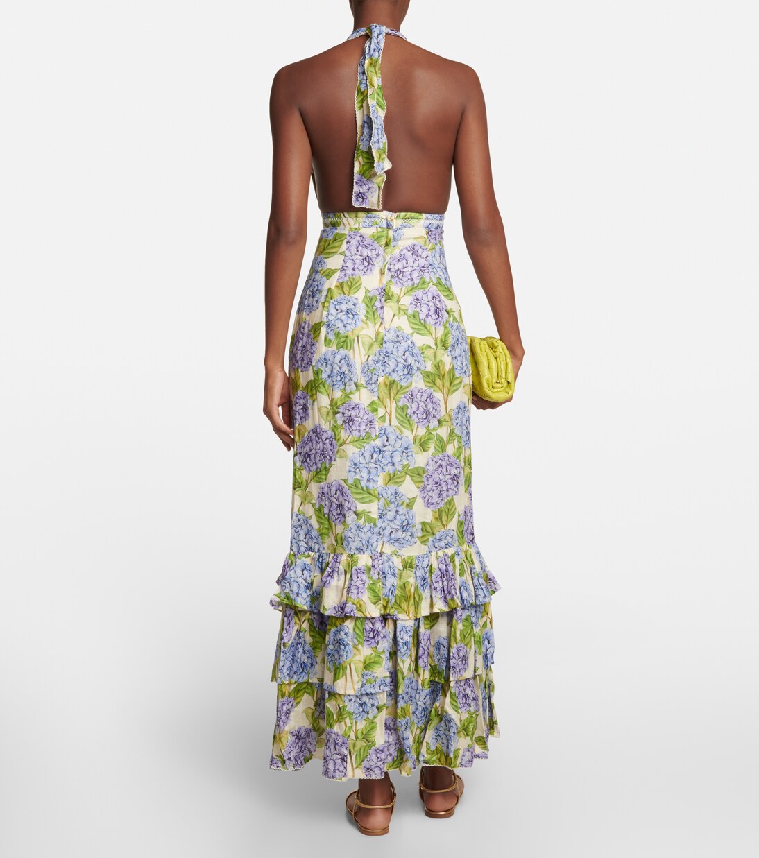 Magnolia Hortensia linen maxi dress | Agua by Agua Bendita