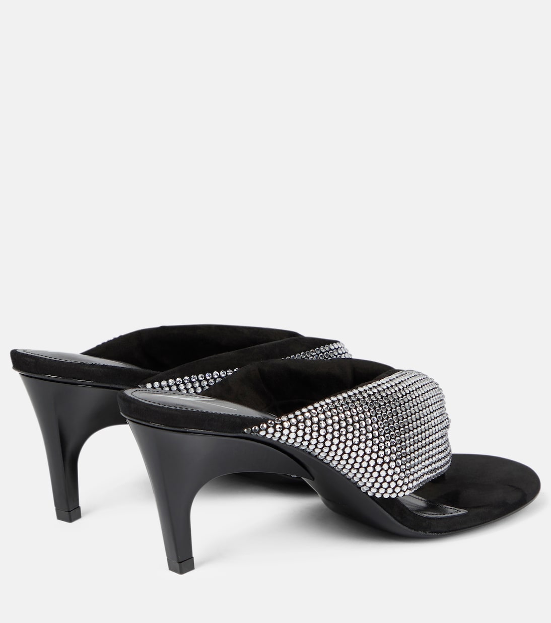 Tongs Rem en satin à cristaux | The Attico