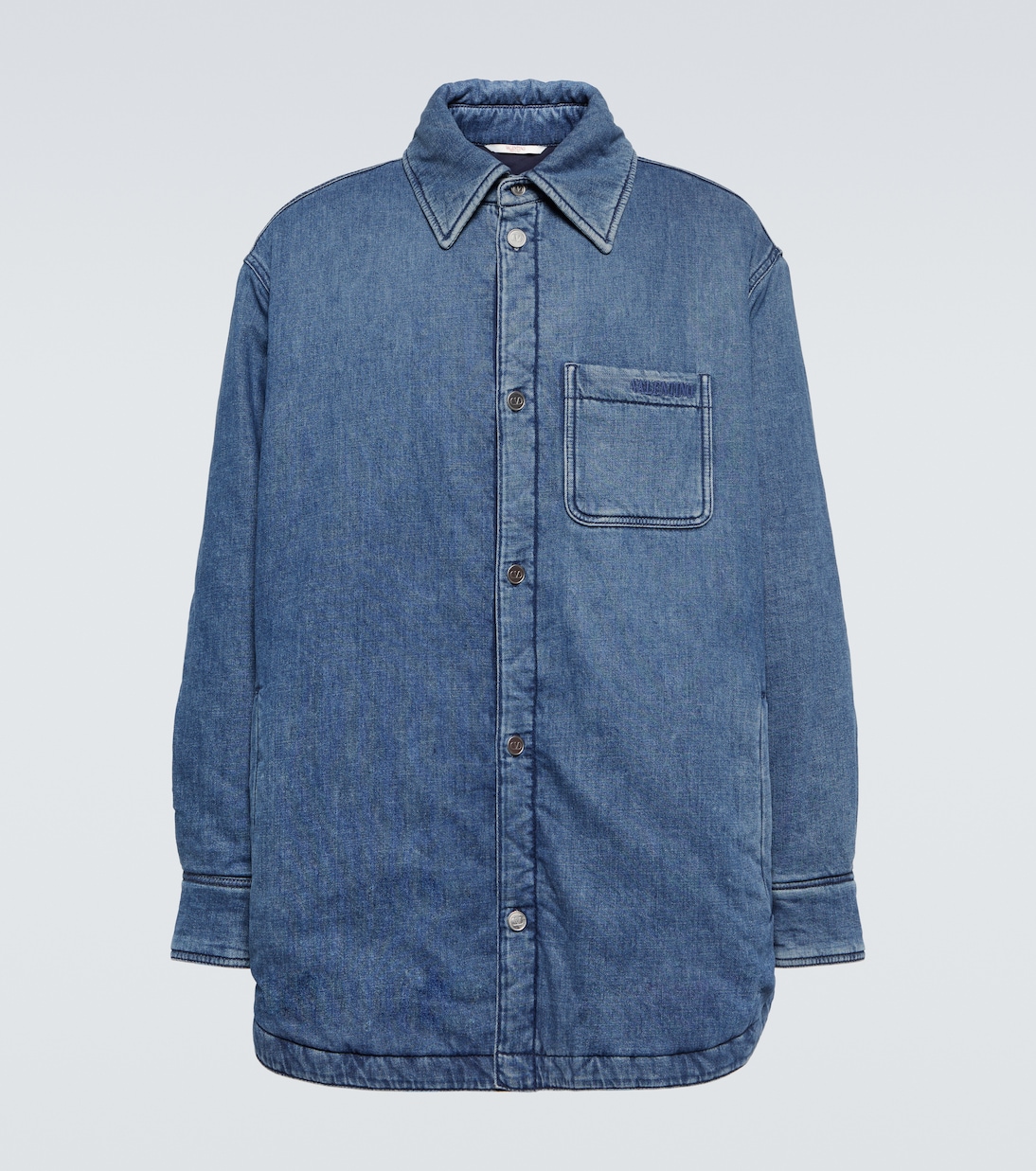 Bestickte Hemdjacke aus Denim | Valentino