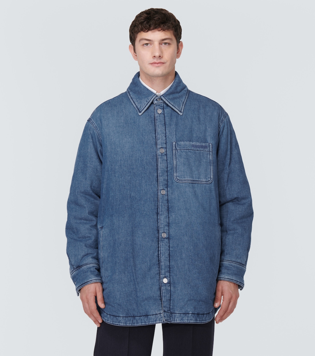 Bestickte Hemdjacke aus Denim | Valentino